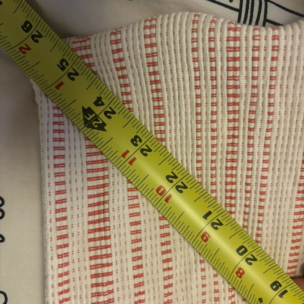 Lauren Striped Red and Cream Pillow Case set of 2